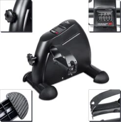 Uten - Mini Bureaufiets - Stoelfiets - Met Computer Deskbike - Bewegingstrainer Met Verstelbare Weerstand - Met LCD Display Inclusief Anti-Slipmat Mini Hometrainer - (6 Functies - Zwart) -Fitnessapparatuur Serie Winkel 1186x1200 2