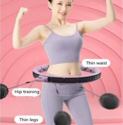 Merkloos Hoelahoep Voor Fitness En Massage - Voor Volwassenen En Kinderen - Schakels Voor Aanpassing Aan Maat - 400g Verzwaarde Bal - Met Teller - Geschikt Voor Afvallen - Makkelijk In Elkaar Te Zetten - Licht Paars -Fitnessapparatuur Serie Winkel 1186x1200 6