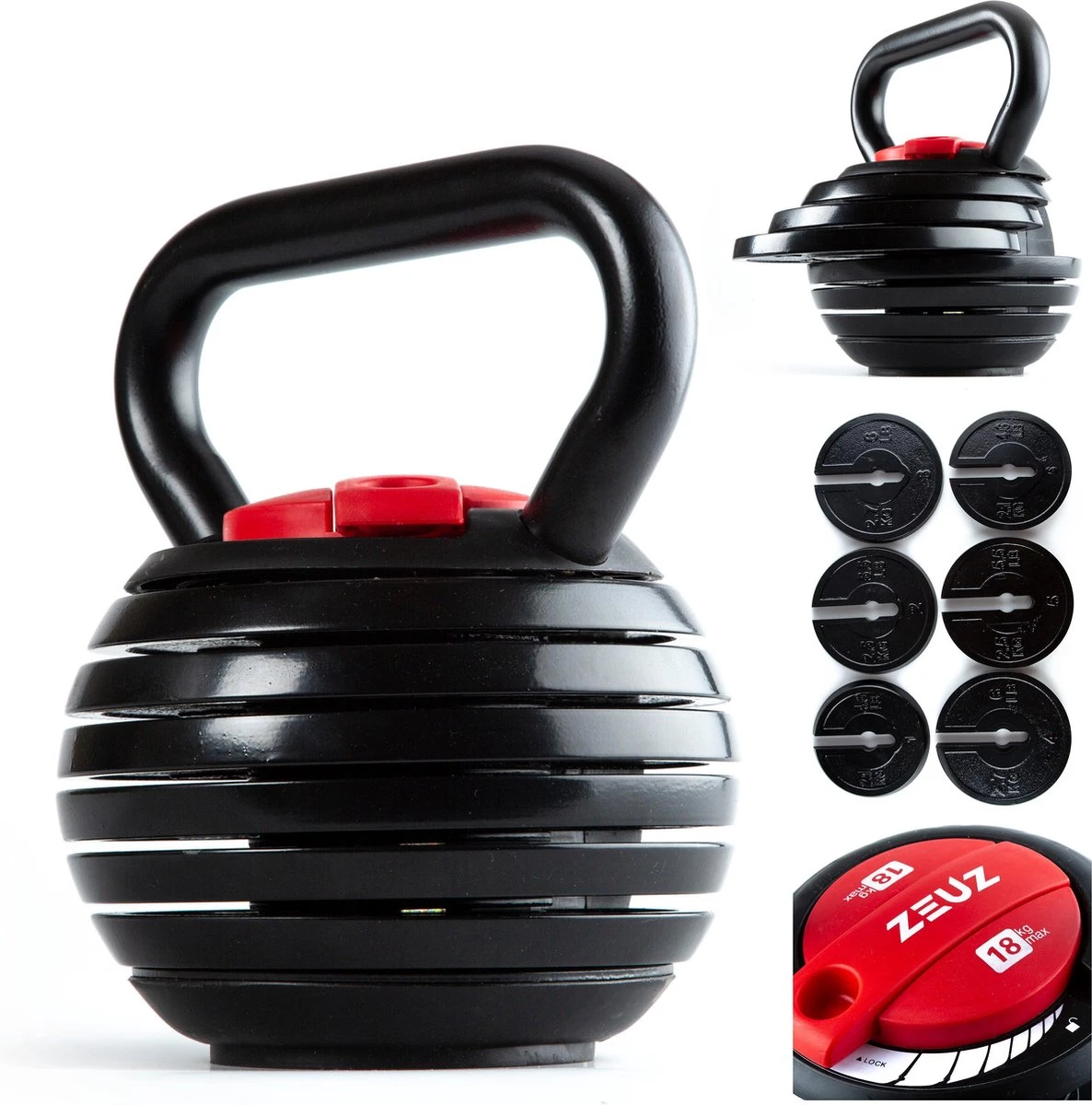 ZEUZ® Verstelbare Kettlebell tot 18 KG – Fitness Sport Set – Conditie & Krachttraining – Halters - Gietijzer ZEUZ® Verstelbare Kettlebell Tot 18 KG – Fitness Sport Set – Conditie & Krachttraining – Halters - Gietijzer -Fitnessapparatuur Serie Winkel 1186x1200 9