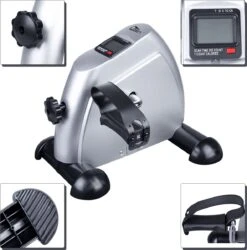 Uten - Stoelfiets - Bureaufiets - Arm En Benen Stoelfiets - Deskbike - Kantoor En Thuis Deskbike - Mini Hometrainer - Met LCD Display Inclusief Anti-Slipmat Bewegingstrainer (Zes Functies - Zilver) -Fitnessapparatuur Serie Winkel 1187x1200 5