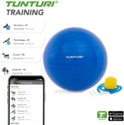 Tunturi Fitness Bal - Yoga Bal Inclusief Pomp - Pilates Bal - Zwangerschaps Bal - 90 Cm - Kleur: Blauw - Incl. Gratis Fitness App 6 Tunturi Fitness Bal - Yoga Bal Inclusief Pomp - Pilates Bal - Zwangerschaps Bal - 90 Cm - Kleur: Blauw - Incl. Gratis Fitness App -Fitnessapparatuur Serie Winkel 1188x1200 19