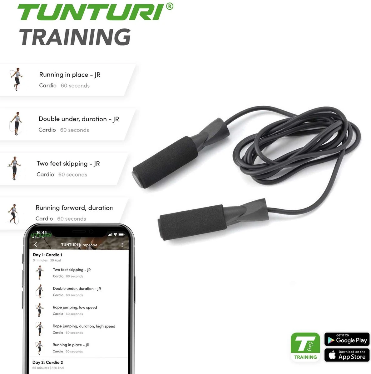 Tunturi Speed - Springtouw - Sport springtouw - Fitness springtouw - met Rubber Handgrepen - Incl. gratis fitness app Tunturi Speed - Springtouw - Sport Springtouw - Fitness Springtouw - Met Rubber Handgrepen - Incl. Gratis Fitness App -Fitnessapparatuur Serie Winkel 1188x1200 22