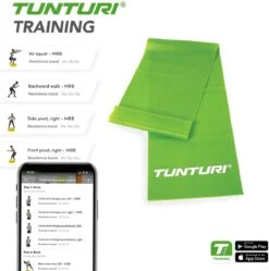 Tunturi Weerstandsband - Medium Weerstand - Fitness Elastiek - Groen - Incl. Gratis Fitness App -Fitnessapparatuur Serie Winkel 1188x1200 26