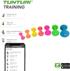Tunturi Dumbbell Set - 2 X 0,5 Kg - Neopreen - Fluor Roze - Incl. Gratis Fitness App -Fitnessapparatuur Serie Winkel 1188x1200 42