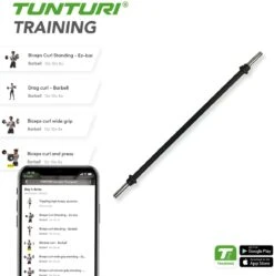 Tunturi Halterstang - Aerobic Pump Stang - 130 Cm - 30mm - Incl. Gratis Fitness App -Fitnessapparatuur Serie Winkel 1188x1200 44