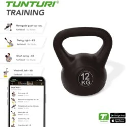 Tunturi PVC Kettle Bell - Kettlebell - 12 Kg - Incl. Gratis Fitness App -Fitnessapparatuur Serie Winkel 1188x1200 52