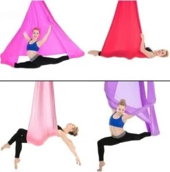 Yoga Aerial Swing Hangmat Compleet Systeem Met 3 Sets Handgrepen Gewicht Tot 300kg Roze -Fitnessapparatuur Serie Winkel 1188x1200 8