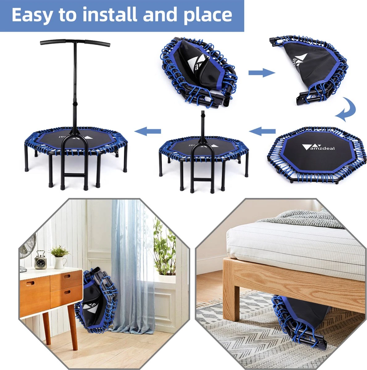 FOXSPORT Hoogwaardige fitness trampoline met handvat - opvouwbare trampoline - volwassene of kindertrampoline tot 120 kg - Inclusief handgrip - Sport Trampoline FOXSPORT Hoogwaardige Fitness Trampoline Met Handvat - Opvouwbare Trampoline - Volwassene Of Kindertrampoline Tot 120 Kg - Inclusief Handgrip - Sport Trampoline -Fitnessapparatuur Serie Winkel 1189x1200 2