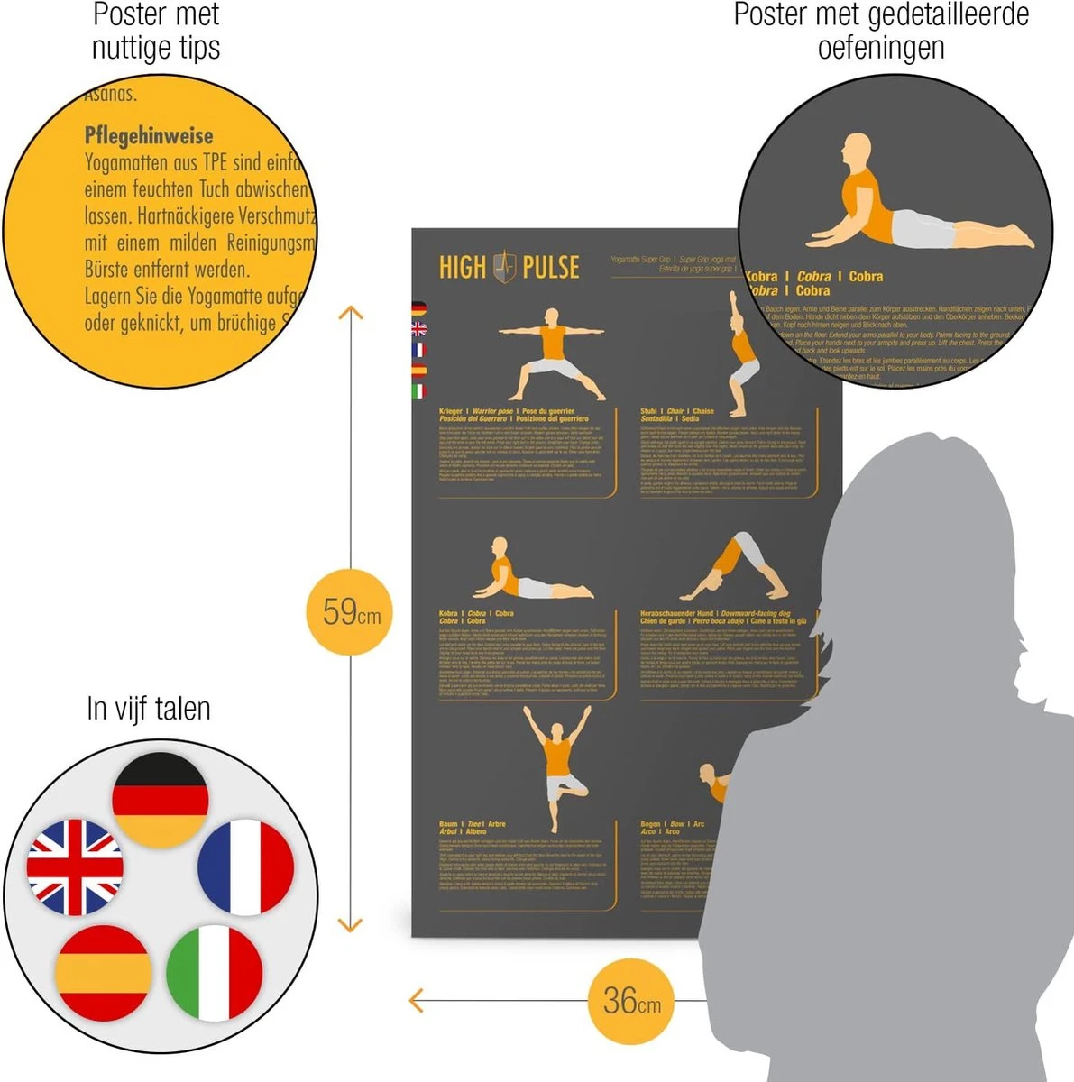 High Pulse® Yoga Mat 'Super Grip' - Extra anti-slip en zweetbestendige gymnastiekmat + praktische draagband voor yoga, Pilates en fitness - voor beginners en ervaren yogi's (Grijs) High Pulse® Yoga Mat 'Super Grip' - Extra Anti-slip En Zweetbestendige Gymnastiekmat + Praktische Draagband Voor Yoga, Pilates En Fitness - Voor Beginners En Ervaren Yogi's (Grijs) -Fitnessapparatuur Serie Winkel 1191x1200 6