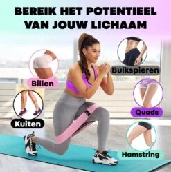 HBKS Sports Fitness Banden Set - Weerstandsbanden - Resistance Bands - Fitness Elastiek Set - Thuis Fitness Materiaal - Muscle Bands Elastic - Sporten - Workout - Hometrainer - Billen Trainen - Squat - Krachttraining - Inclusief Tas - Sport Artikelen -Fitnessapparatuur Serie Winkel 1192x1200 10