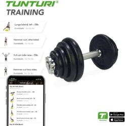 Tunturi Gewichten Gietijzer Totaal 20kg - Halterset Met Schroefsluiting - Dumbbell Set - 1 Halterstang - 30mm - Incl. Gratis Fitness App -Fitnessapparatuur Serie Winkel 1192x1200 28