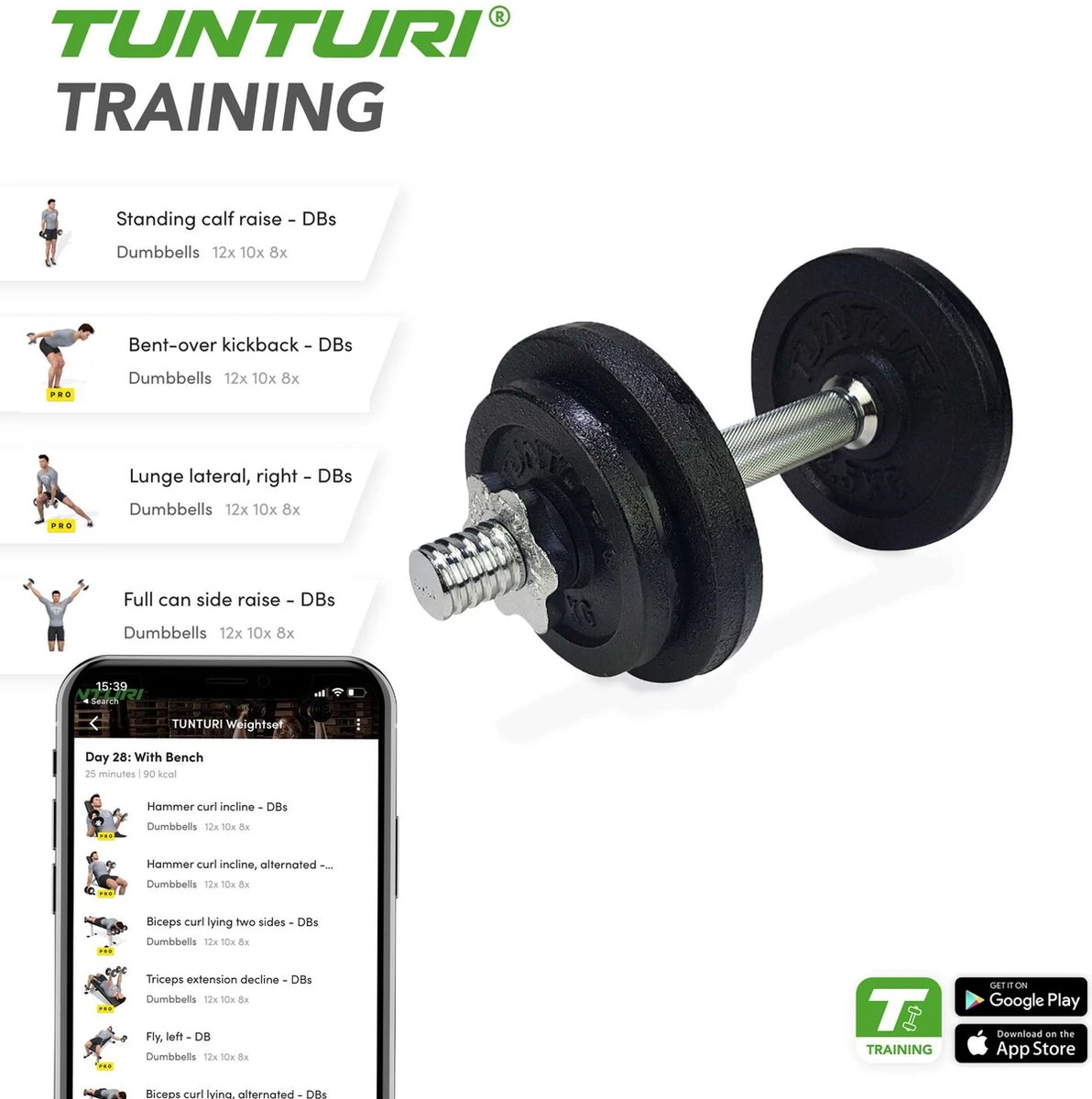 Tunturi Gewichten Gietijzer totaal 20kg - Halterset met schroefsluiting - Dumbbell set - 2 halterstangen - 30mm - incl. gratis fitness app Tunturi Gewichten Gietijzer Totaal 20kg - Halterset Met Schroefsluiting - Dumbbell Set - 2 Halterstangen - 30mm - Incl. Gratis Fitness App -Fitnessapparatuur Serie Winkel 1192x1200 31
