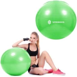 Springos Fitness Bal | Zitbal | Yoga Bal | Fitness | Groen | Inclusief Pomp | 65 Cm 4 Springos Fitness Bal | Zitbal | Yoga Bal | Fitness | Groen | Inclusief Pomp | 65 Cm -Fitnessapparatuur Serie Winkel 1192x1200 7