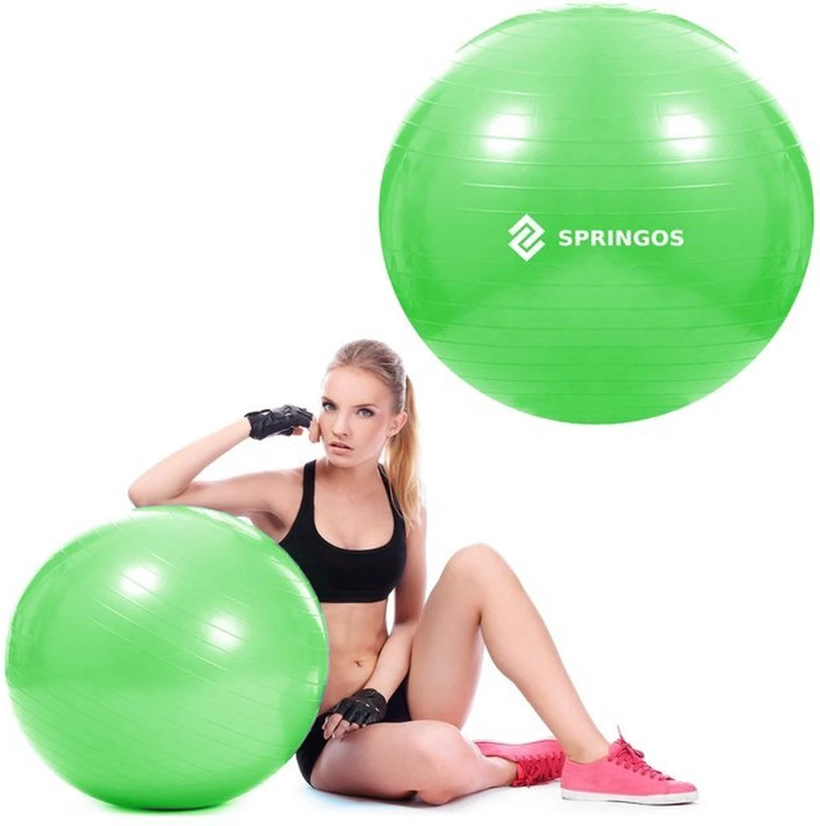 Springos Fitness Bal | Zitbal | Yoga Bal | Fitness | Groen | Inclusief Pomp | 65 cm Springos Fitness Bal | Zitbal | Yoga Bal | Fitness | Groen | Inclusief Pomp | 65 Cm -Fitnessapparatuur Serie Winkel 1192x1200 7