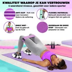 HBKS Sports Fitness Banden Set - Weerstandsbanden - Resistance Bands - Fitness Elastiek Set - Thuis Fitness Materiaal - Muscle Bands Elastic - Sporten - Workout - Hometrainer - Billen Trainen - Squat - Krachttraining - Inclusief Tas - Sport Artikelen -Fitnessapparatuur Serie Winkel 1192x1200 8