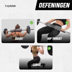 Tigrar - Ankle Strap - Barbell Pad - 2 X Fitness Enkelband 1 X Nekbeschermer Voor Halterstang - Compleet Bundelpakket -Fitnessapparatuur Serie Winkel 1193x1200 15