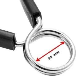 Merkloos Halterstang Dumbell Sluiter Veer Stang 25mm - Dumbellsluiter - Barbell Klem Lock Clip - Bar Collar - Haltersluiting - Halterklem - Spring Collar - Barbell Sluiting - Veersluiting - Sluitveren - Halterklemmen - Dumbellklemmen - Dumbellsluiting -Fitnessapparatuur Serie Winkel 1193x1200 16