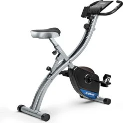 FOXSPORT X-Bike Hometrainer - Fitness Fiets Opvouwbaar - 8 Weerstandsniveaus - Ergometer - Polssensor - Trainingscomputer - Inklapbaar - 8 Standen - Max. 136 Kg
