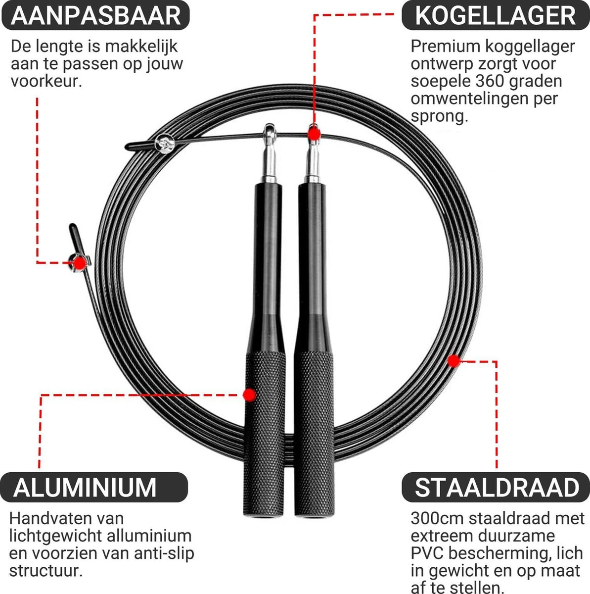 Positive Things Professioneel Crossfit & Fitness Springtouw – Jump Rope – Speedrope – Verstelbaar – Zwart Positive Things Professioneel Crossfit & Fitness Springtouw – Jump Rope – Speedrope – Verstelbaar – Zwart -Fitnessapparatuur Serie Winkel 1193x1200 8