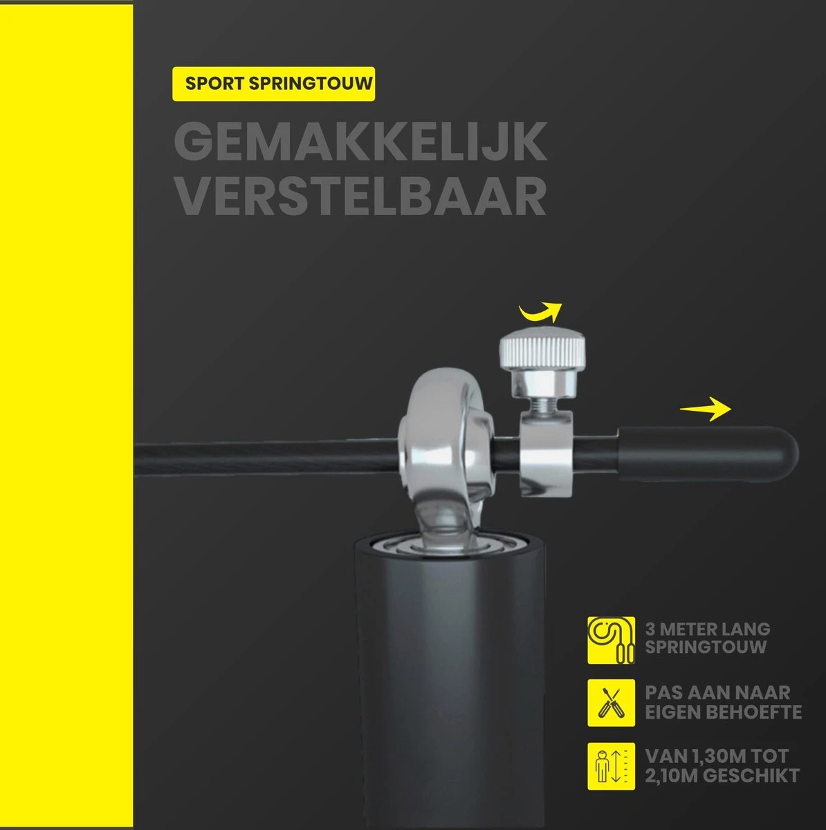 Breaking Limits Verstelbaar Springtouw voor Volwassenen – Speedrope & Jump Rope – Jumping & Skipping Rope – Fitness & Crossfit – Springtouw Kinderen - Anti-Slip Handvat + Slijtbestendig Staaldraad Merkloos Breaking Limits Verstelbaar Springtouw Voor Volwassenen – Speedrope & Jump Rope – Jumping & Skipping Rope – Fitness & Crossfit – Springtouw Kinderen - Anti-Slip Handvat + Slijtbestendig Staaldraad -Fitnessapparatuur Serie Winkel 1194x1200 4