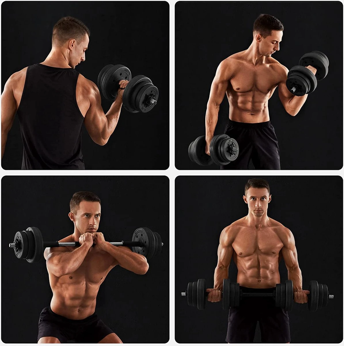 Hoppa! Halterset,verstelbare kunststof dumbbell set, met aansluitende stalen buis, halters, dumbbell set, 20 kg/30 kg, workout fitness training, 1 paar, Hoppa! Halterset,verstelbare Kunststof Dumbbell Set, Met Aansluitende Stalen Buis, Halters, Dumbbell Set, 20 Kg/30 Kg, Workout Fitness Training, 1 Paar, -Fitnessapparatuur Serie Winkel 1195x1200 20