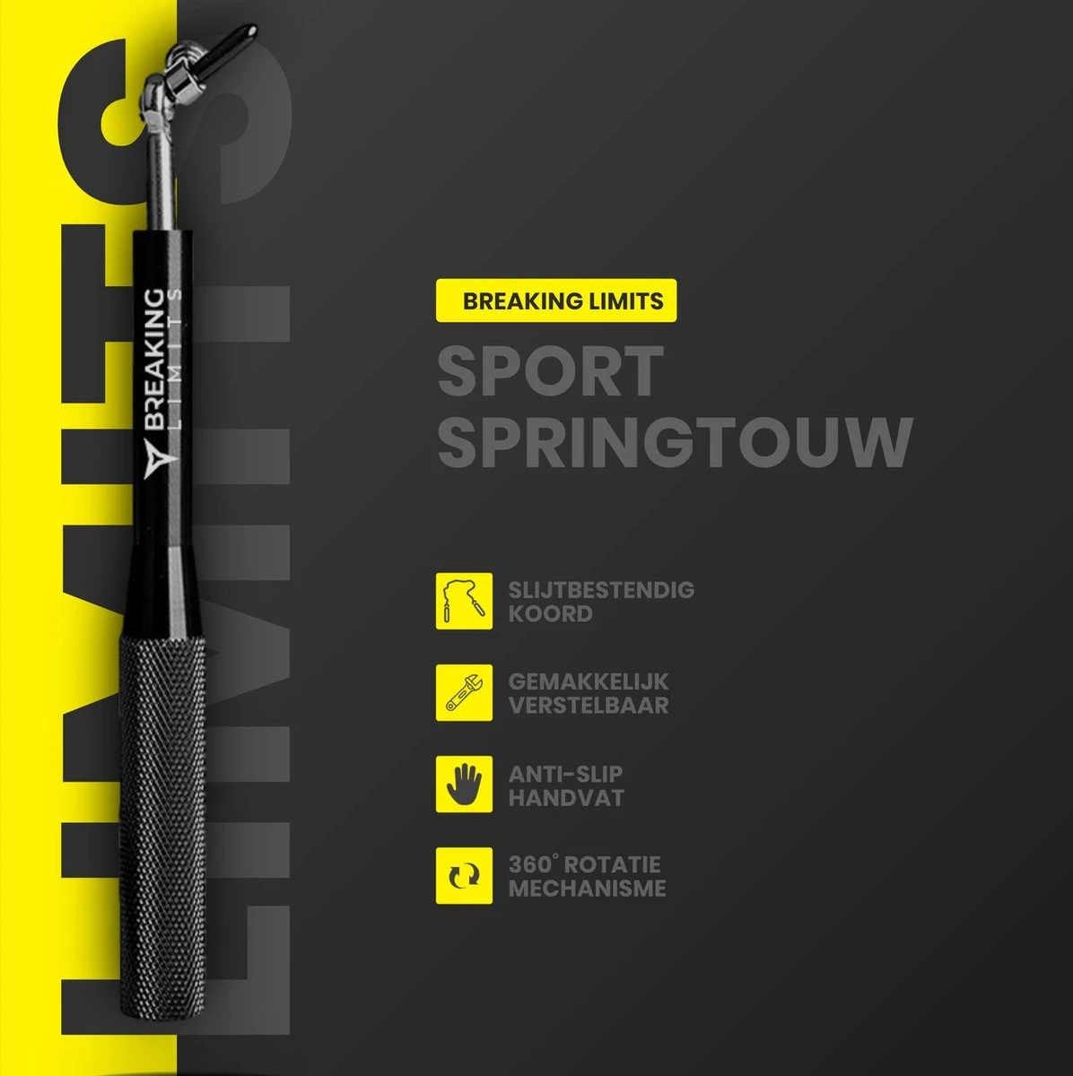 Breaking Limits Verstelbaar Springtouw voor Volwassenen – Speedrope & Jump Rope – Jumping & Skipping Rope – Fitness & Crossfit – Springtouw Kinderen - Anti-Slip Handvat + Slijtbestendig Staaldraad Merkloos Breaking Limits Verstelbaar Springtouw Voor Volwassenen – Speedrope & Jump Rope – Jumping & Skipping Rope – Fitness & Crossfit – Springtouw Kinderen - Anti-Slip Handvat + Slijtbestendig Staaldraad -Fitnessapparatuur Serie Winkel 1196x1200 5