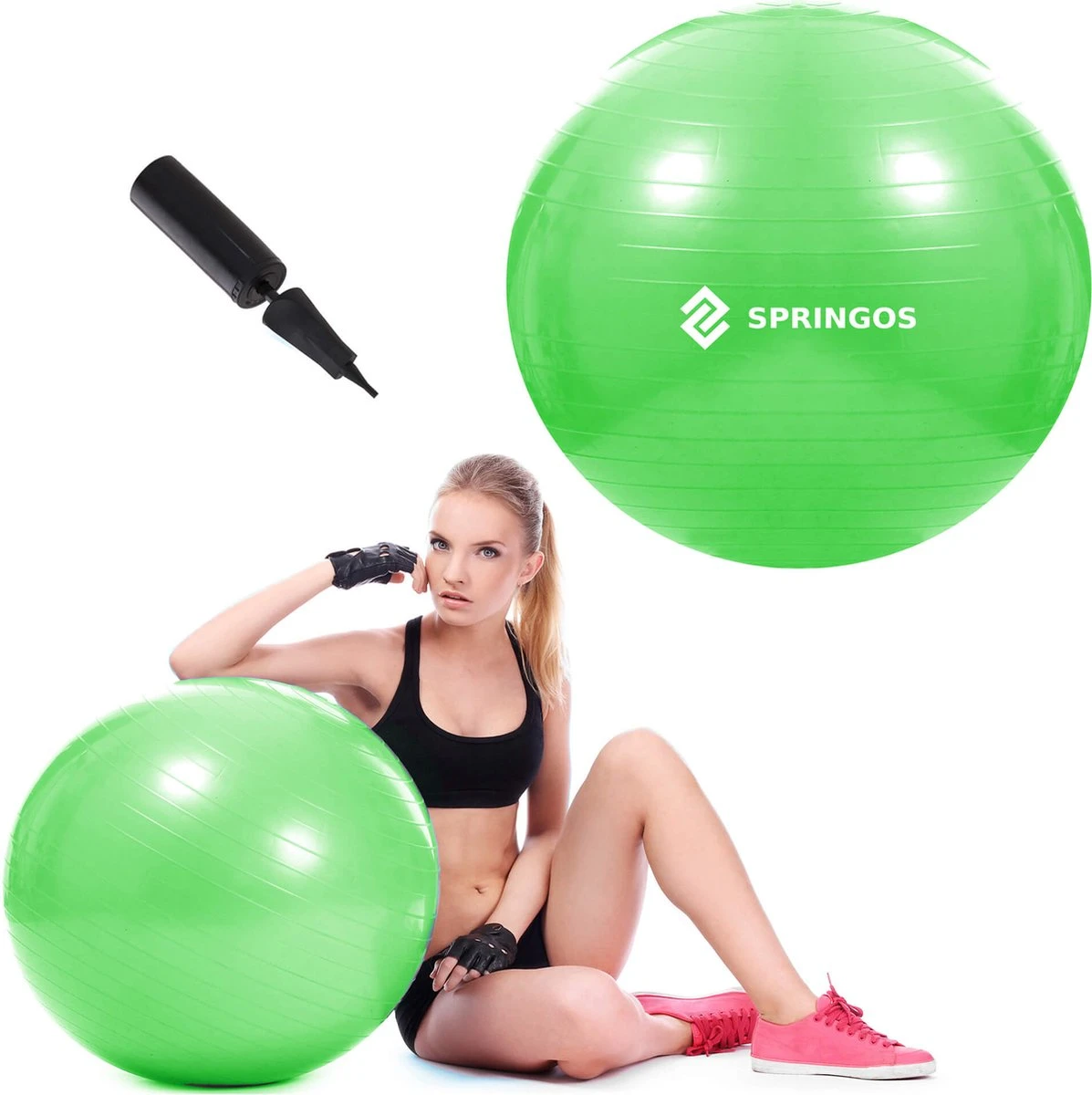 Springos Fitness Bal | Zitbal | Yoga Bal | Fitness | Groen | Inclusief Pomp | 65 cm Springos Fitness Bal | Zitbal | Yoga Bal | Fitness | Groen | Inclusief Pomp | 65 Cm -Fitnessapparatuur Serie Winkel 1197x1200 1