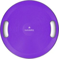 Navaris Anti-slip Balansbord Voor Evenwichtstraining - Balanstrainer - Wiebelbord - Voor Beginners En Professionals - Diameter 40cm - Lila -Fitnessapparatuur Serie Winkel 1198x1200 8