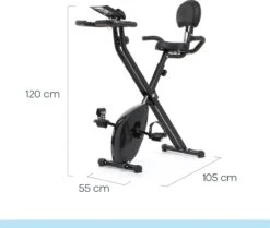 Orange Gym, X-bike Pro Cycle – Zwart - Opvouwbare Hometrainer – Incl. Rugsteun, 8 Weerstandsniveaus, LCD Monitor, Fiets -Fitnessapparatuur Serie Winkel 1200x1013 7