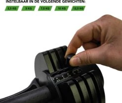 Tunturi Selector Dumbbell - Halterset - Dumbbell Set - Verstelbare Dumbbell - 12,5kg - Incl. Gratis Fitness App -Fitnessapparatuur Serie Winkel 1200x1017 4