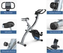 FOXSPORT Hometrainers - X-Bike Hometrainer Met Rugleuning - Fitness Fiets Opvouwbaar - 8 Weerstandsniveaus - Tablethouder - Ergometer - Polssensor - Trainingscomputer - Inklapbaar - Fitness Bike - Max. 136 Kg 5 FOXSPORT Hometrainers - X-Bike Hometrainer Met Rugleuning - Fitness Fiets Opvouwbaar - 8 Weerstandsniveaus - Tablethouder - Ergometer - Polssensor - Trainingscomputer - Inklapbaar - Fitness Bike - Max. 136 Kg -Fitnessapparatuur Serie Winkel 1200x1018 1