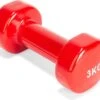 VirtuFit Vinyl Dumbbell Pro - Gewichten - Fitness - 3 Kg - Rood - Halter - Fitness