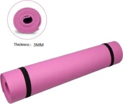 Fitness Mat - Yoga Mat - Yoga Mat Anti Slip - Yoga Matje - Roze Yoga Mat -173x60x0.3cm