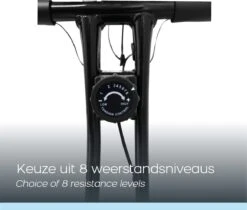 Orange Gym, X-bike Pro Cycle – Zwart - Opvouwbare Hometrainer – Incl. Rugsteun, 8 Weerstandsniveaus, LCD Monitor, Fiets -Fitnessapparatuur Serie Winkel 1200x1022 4