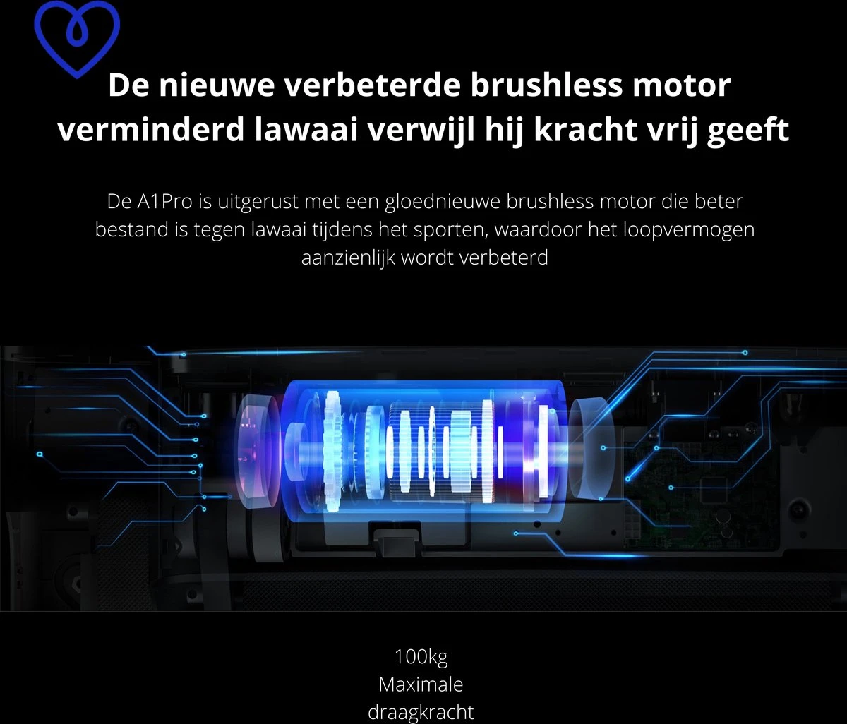 Xiaomi® - Walkingpad - A1 Pro loopband - elektrisch - inklapbaar - bureau - treadmill - walking pad - 6 km/h Xiaomi® - Walkingpad - A1 Pro Loopband - Elektrisch - Inklapbaar - Bureau - Treadmill - Walking Pad - 6 Km/h -Fitnessapparatuur Serie Winkel 1200x1026 1