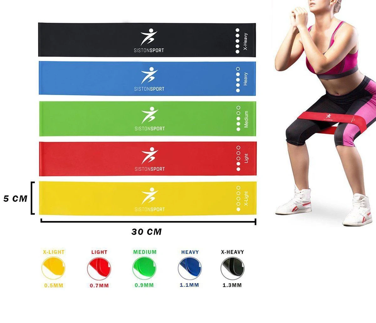 Siston Sport - 5 Weerstandsbanden Set + GRATIS E-Book (pdf) + Handleiding + GRATIS Draagtas, Fitness Elastieken Fitnessbanden Loop Resistance Banden Gymnastiekband Trainingsbanden , Weerstandband,exercise bands, Fitnessmaterialen + Garantie Siston Sport - 5 Weerstandsbanden Set + GRATIS E-Book (pdf) + Handleiding + GRATIS Draagtas, Fitness Elastieken Fitnessbanden Loop Resistance Banden Gymnastiekband Trainingsbanden , Weerstandband,exercise Bands, Fitnessmaterialen + Garantie -Fitnessapparatuur Serie Winkel