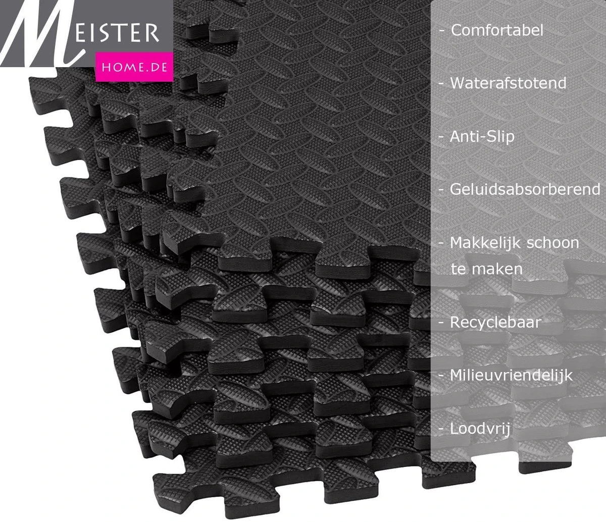 Meisterhome ® geluidsdempende sport EVA puzzelmat set - Waterdichte fitness mat met mooie afgewerkte randen - Zachte yogamat Easy installeren/schoonmaken - Fitnessruimte/meditatie - Warmte isolerend - 60 x 60 x 1 cm - 15 stuks 5.40 m²- Zwart Meisterhome ® Geluidsdempende Sport EVA Puzzelmat Set - Waterdichte Fitness Mat Met Mooie Afgewerkte Randen - Zachte Yogamat Easy Installeren/schoonmaken - Fitnessruimte/meditatie - Warmte Isolerend - 60 X 60 X 1 Cm - 15 Stuks 5.40 M²- Zwart -Fitnessapparatuur Serie Winkel 1200x1034 3