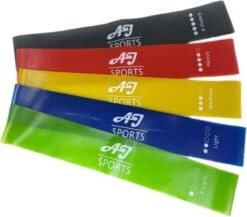 AJ-Sports Latex Weerstandsbanden - Booty Bands - Fitness Elastiek - Weerstandbanden - Set Van 5 Weerstandsbanden - 5 Verschillende Weerstanden - Resistance Band - Fitness Band - Fitness - Workout - Inclusief Draagtas -Fitnessapparatuur Serie Winkel 1200x1052