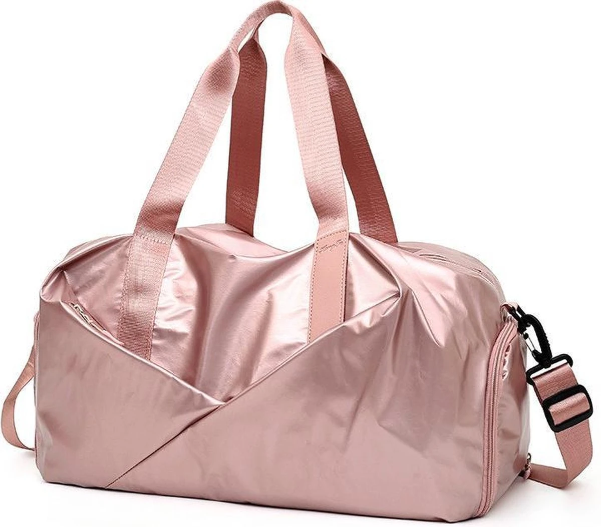 Pink Gloss Duffel Bag | Medium Dames Sport Tas | 30 Liter - Roze Merkloos Pink Gloss Duffel Bag | Medium Dames Sport Tas | 30 Liter - Roze -Fitnessapparatuur Serie Winkel 1200x1053 3