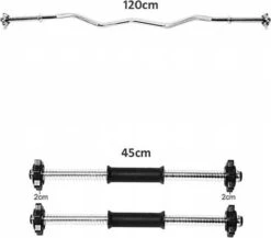 Fitness Trainer - Pull Up Toren - Dip Station – Push Up Bar - Dip Rack Halterbank Inc. 50 Kg GEWICHTEN + Sportbank Fitnessbank + Halterschijven + 3 Halterstangen - Multifunctioneel - Volledig Instelbaar - Opklapbaar -Fitnessapparatuur Serie Winkel 1200x1055 2