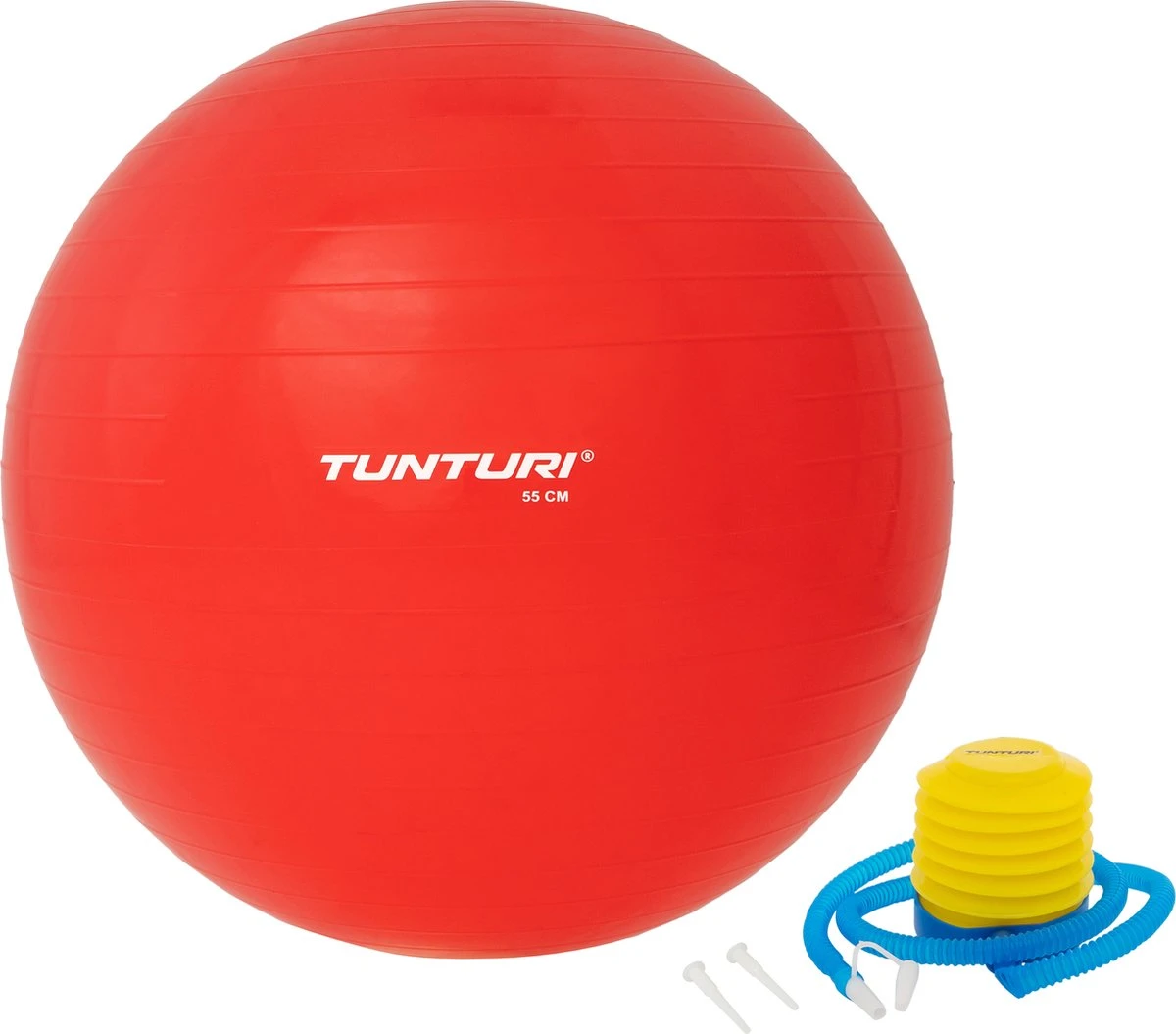 Tunturi Fitness bal - Yoga bal inclusief pomp - Pilates bal - Zwangerschaps bal - 55cm - Kleur: rood - Incl. gratis fitness app Tunturi Fitness Bal - Yoga Bal Inclusief Pomp - Pilates Bal - Zwangerschaps Bal - 55cm - Kleur: Rood - Incl. Gratis Fitness App -Fitnessapparatuur Serie Winkel