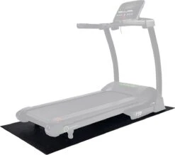 Tunturi Hardloopband Mat - Vloerbeschermmat - 200 X 95 X 0,5 Cm - Zwart
