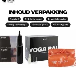 Rockerz Fitness® - Yoga Bal Inclusief Pomp - Pilates Bal - Fitness Bal - Zwangerschapsbal - Goede Houding Bij Het Thuiswerken - 65 Cm - Kleur: Oranje -Fitnessapparatuur Serie Winkel 1200x1062 6