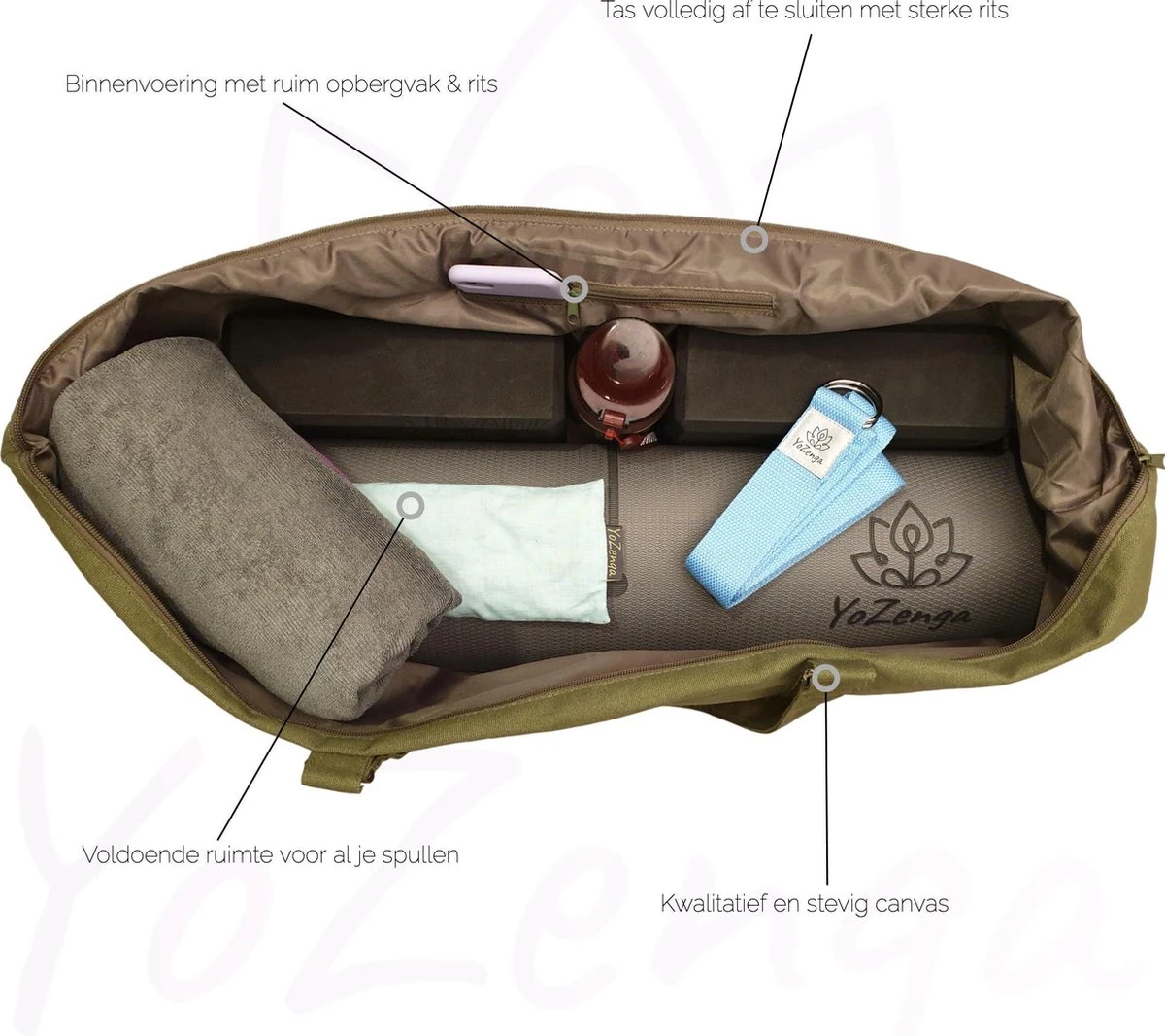 YoZenga Yogatas | Sporttas | Yoga tas groot | Olifant Olive Green YoZenga Yogatas | Sporttas | Yoga Tas Groot | Olifant Olive Green -Fitnessapparatuur Serie Winkel 1200x1067 10