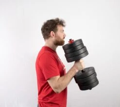 Dumbbellset 25 Kg Met Halterstang - Dumbbells Verstelbaar - Halterset - Fitness Gewichten Set - Rood/zwart -Fitnessapparatuur Serie Winkel 1200x1068 3