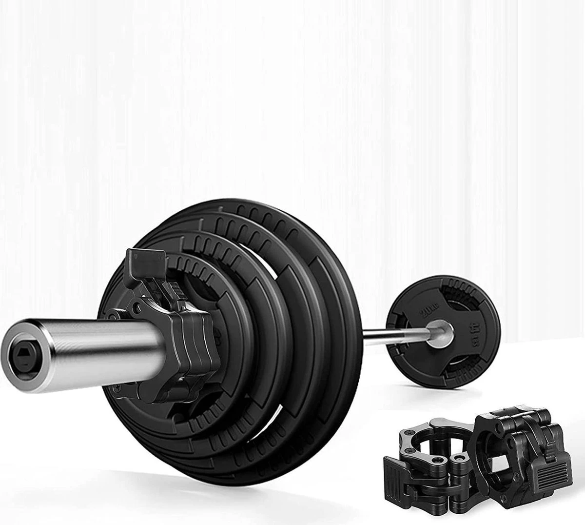 MJ Sports Premium Jaw Collar Set - Haltersluitingen - Halterklemmen - Halterstangsluiting - Jaw Collars - Olympic Barbell - Fitness - Set van 2 - 50mm - Zwart MJ Sports Premium Jaw Collar Set - Haltersluitingen - Halterklemmen - Halterstangsluiting - Jaw Collars - Olympic Barbell - Fitness - Set Van 2 - 50mm - Zwart -Fitnessapparatuur Serie Winkel