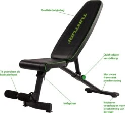 Tunturi UB20 Utility Fitnessbank - Halterbank - Trainingsbank - Buikspierbank - Verstelbaar - Incl. Gratis Tunturi Training App -Fitnessapparatuur Serie Winkel 1200x1078 3