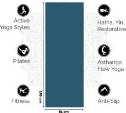 Extra Dikke Yogamat | Donkerblauw | Sticky - 6 Mm | Love Generation -Fitnessapparatuur Serie Winkel 1200x1079 4