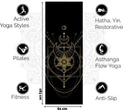 Love Generation ● Design Yoga Mat ● Fitness Mat ● Sacred Print ● Zwart -Fitnessapparatuur Serie Winkel 1200x1079 7