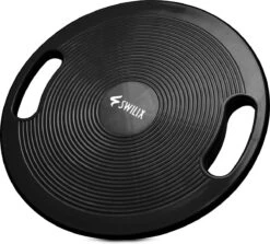 Swilix ® Balance Board - Balansbord Ø40 Cm - Balanstrainer Met 2 Handgrepen - Zwart
